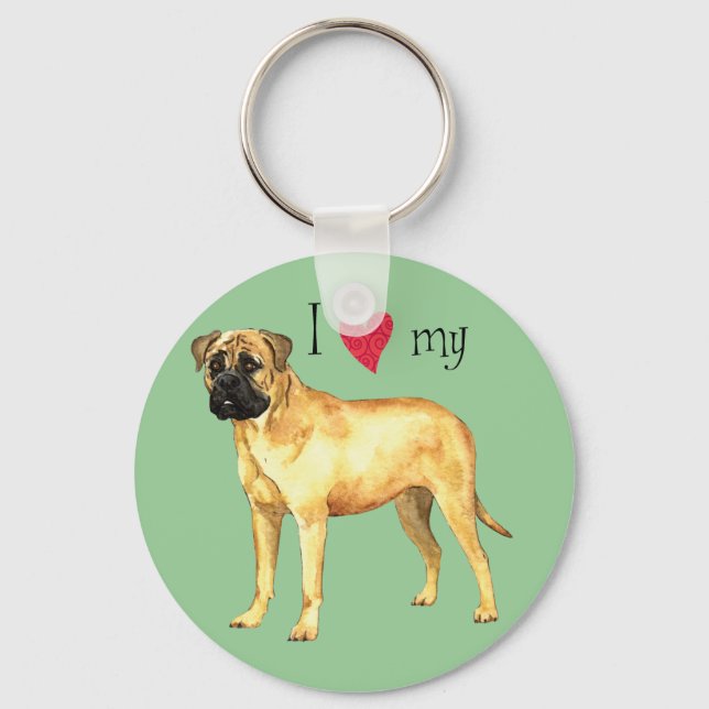 Llavero Amo mi Bullmastiff (Anverso)