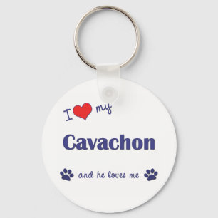 Llavero Amo mi Cavachon (el perro masculino)