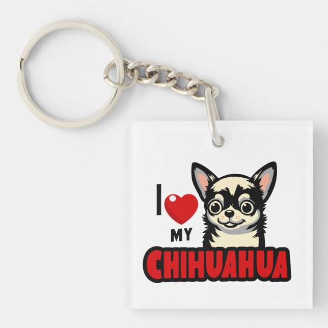 Llavero Amo mi Chihuahua (Frente)