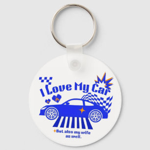 Llavero Amo mi coche pero también a mi esposa Frase divert