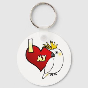 Llavero Amo mi Cockatoo cítrico