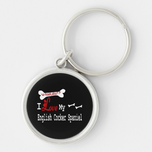 Llavero Amo Mi Cocker Español Inglés (Frente)