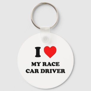 Llavero Amo mi conductor de coche de carreras