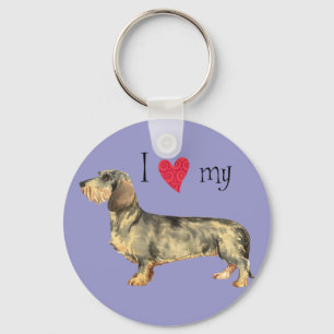 Llavero Amo mi Dachshund Wirehaired