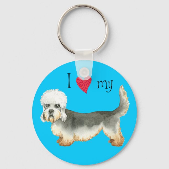 Llavero Amo mi Dandie Dinmont Terrier (Anverso)