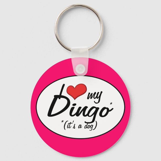 Llavero Amo mi dingo (es un perro) (Anverso)