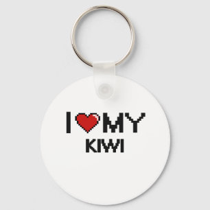 Llavero Amo mi diseño de Digitaces del kiwi