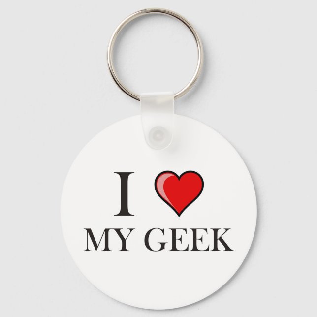 Llavero Amo mi Geek (Anverso)