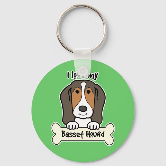 Llavero Amo Mi Hongro Basset (Anverso)