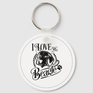 Llavero Amo Mi Keychain Beagle