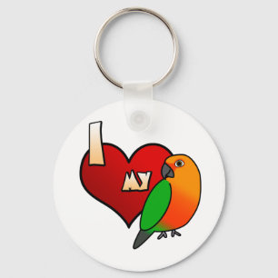 Llavero Amo mi Keychain de Jenday Conure