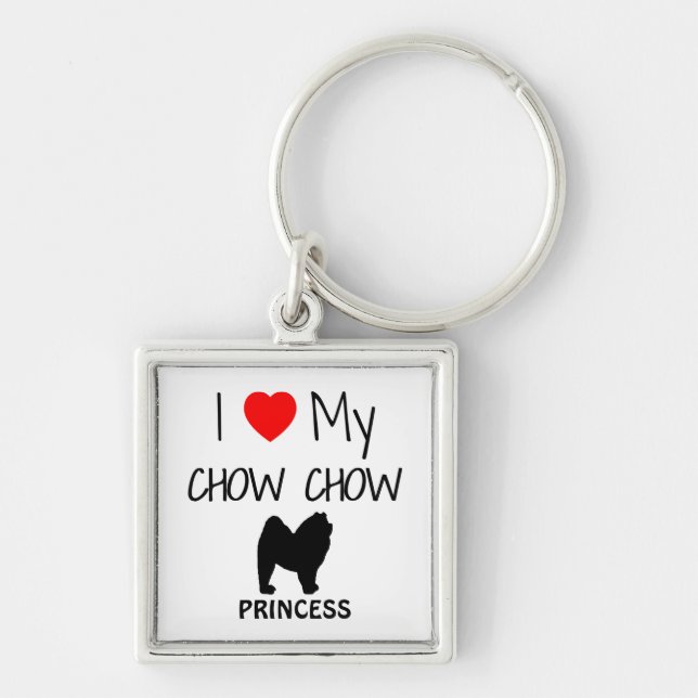 Llavero Amo Mi Keychain De Perro Chow (Frente)