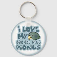 Amo Mi Keychain De Pionus De Ala De Bronce
