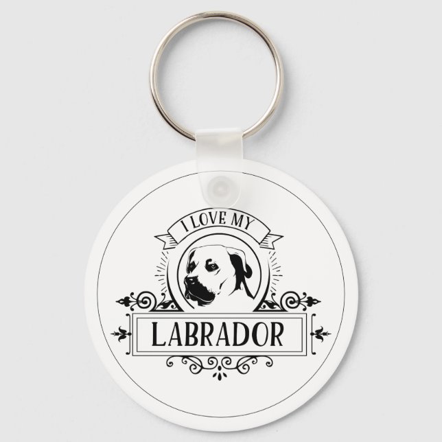 Llavero Amo Mi Keychain Labrador (Anverso)