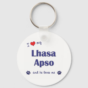 Llavero Amo mi Lasa Apso (el perro masculino)