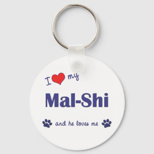 Llavero Amo Mi Mal-Shi (Perro Masculino)