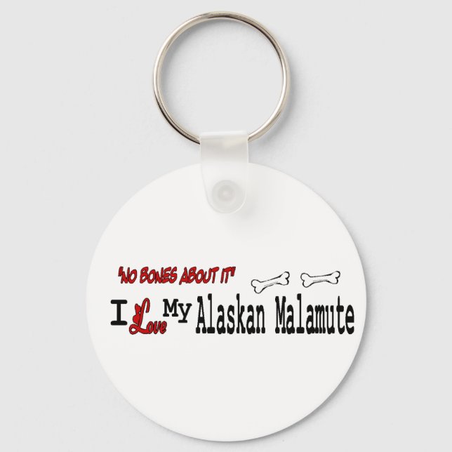 Llavero Amo mi Malamute alascánico (Anverso)