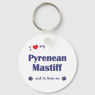 Llavero Amo mi mastín pirenáico (el perro masculino)