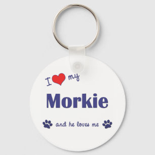Llavero Amo mi Morkie (el perro masculino)