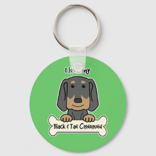 Llavero Amo mi negro y bronceo el Coonhound