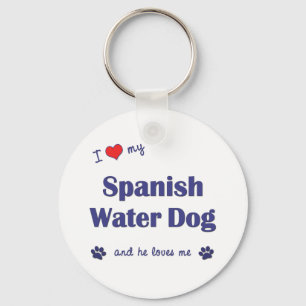 Llavero Amo mi perro de agua español (el perro masculino)
