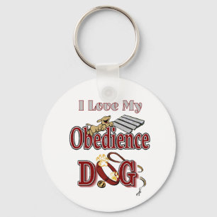Llavero Amo mi perro de la obediencia