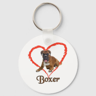 Llavero Amo mi perro del boxeador