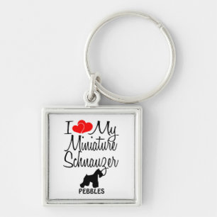 Llavero Amo Mi Perro Schnauzer En Miniatura