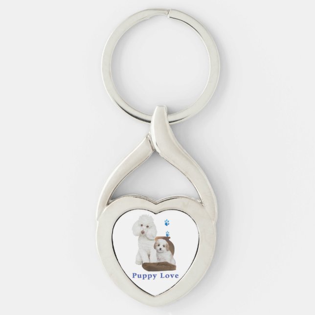 Llavero Amo mi Poodle (Anverso)