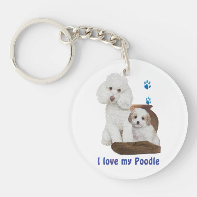 Llavero Amo mi Poodle (Frente)