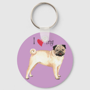Llavero Amo mi Pug