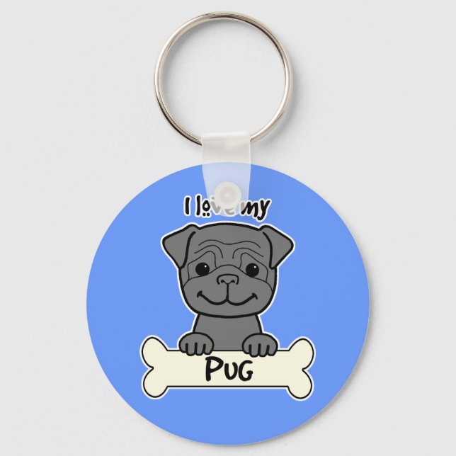 Llavero Amo Mi Pug (Anverso)