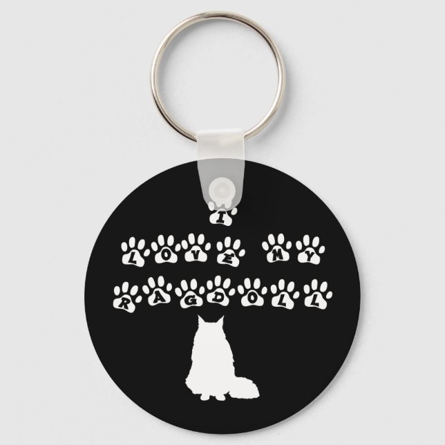 Llavero Amo Mi Ragdoll—Texto blanco (Anverso)