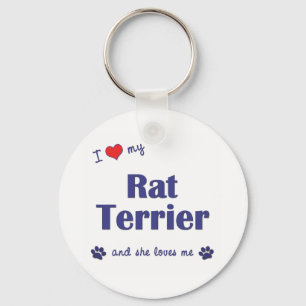 Llavero Amo Mi Rata Terrier (Perro Femenino)