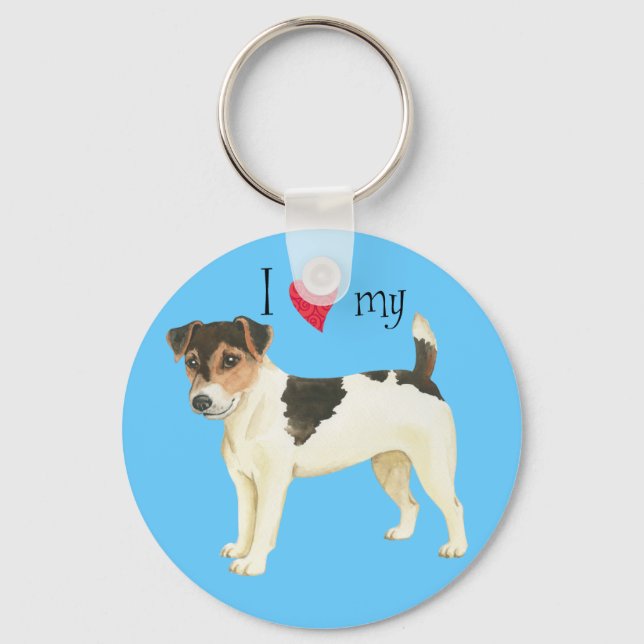 Llavero Amo mi Russell Terrier (Anverso)