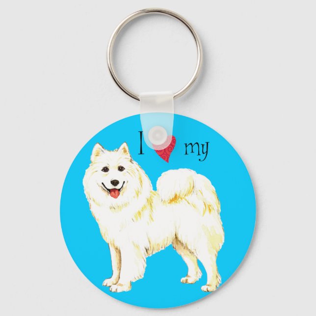 Llavero Amo mi Samoyed (Anverso)