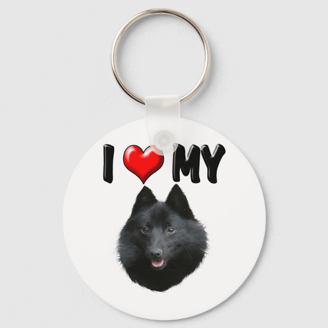 Llavero Amo Mi Schipperke (Anverso)
