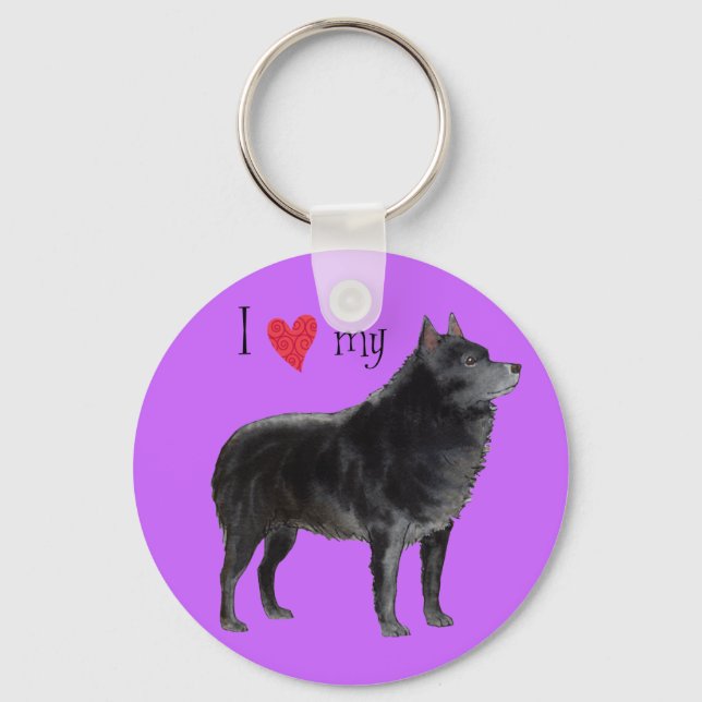 Llavero Amo mi Schipperke (Anverso)