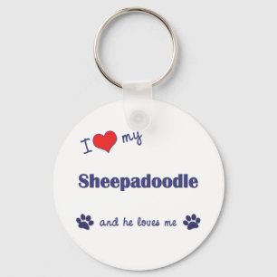 Llavero Amo Mi Sheepadoodle (Perro Masculino)