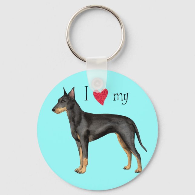 Llavero Amo mi Terrier Manchester (Anverso)