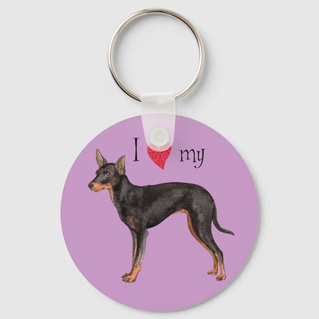 Llavero Amo mi Toy Manchester Terrier (Anverso)