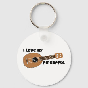 Llavero Amo mi Ukulele de la piña