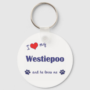 Llavero Amo mi Westiepoo (el perro masculino)
