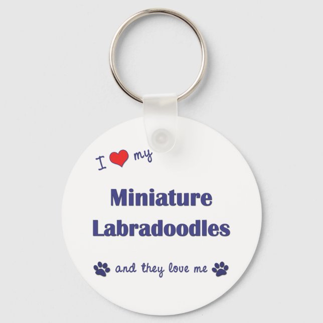 Llavero Amo Mis Labradoodles Minoritarios (Múltiples Perro (Anverso)