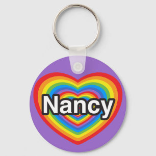 Llavero Amo Nancy. Te amo Nancy. Corazón
