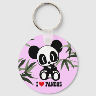 Llavero Amo Pandas - Rosa