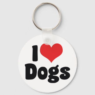 Llavero Amo perros con corazón - Amante de perros caninos