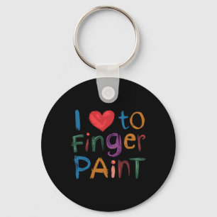 Llavero Amo pintar con los dedos, pinto una linda pareja