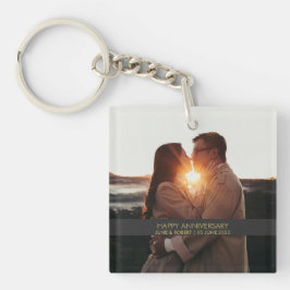 Llavero Amo por la foto del aniversario moderno