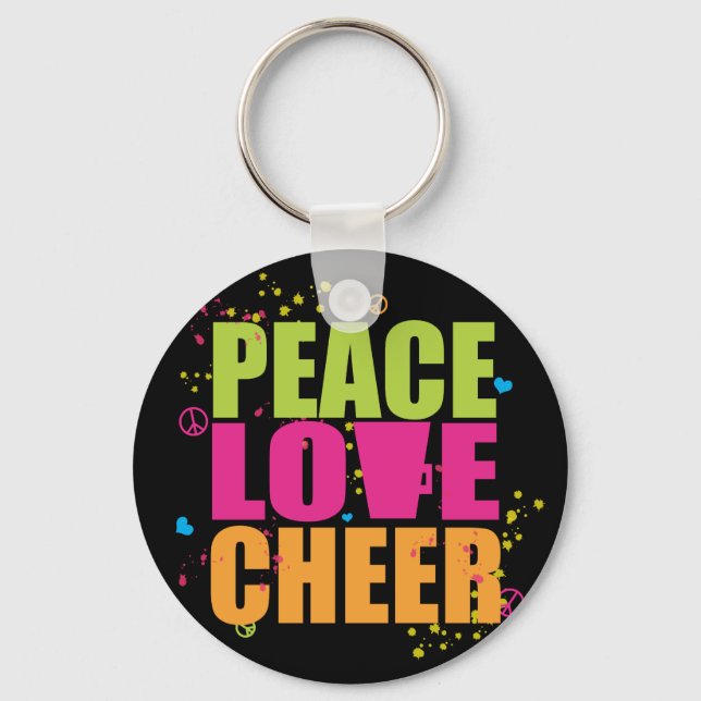 Llavero Amo por la Paz Alegre - Keychain Negro (Anverso)